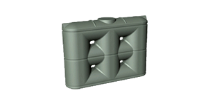 2000 Litre Enviro Poly Slimline Tank