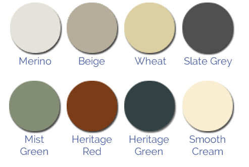 slimline water tank colour chart